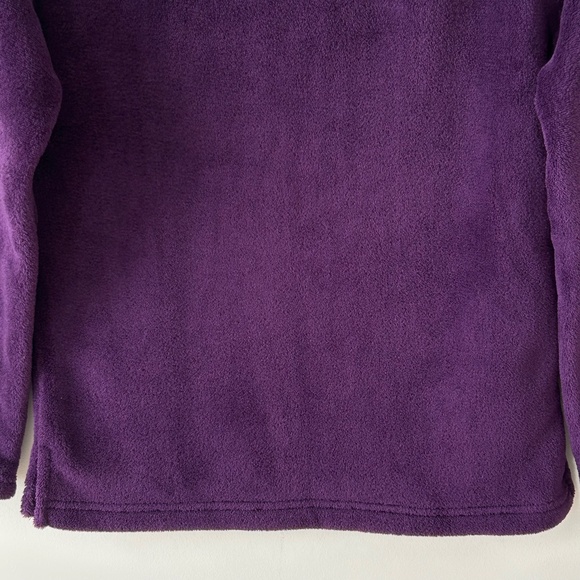 Charter Club Purple Plush Fleece Crewneck Top - Picture 8 of 16